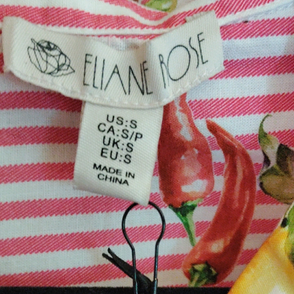 Striped Button Down Shirt with Food & Drink  Fun Design. NWT - Picture 3 of 15